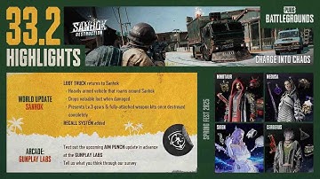 UPDATE 33.2 | Spring Fest 2025, Sanhok Updates and Gunplay Labs #pubg #tamil #live