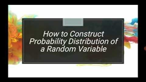 constructing probability distribution