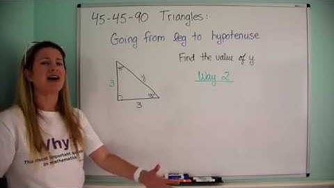 45 45 90 Triangles-Given the Leg, Find the Hypotenuse