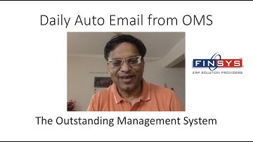 OMS - Auto Email of the Customer Payment Followup System - Outstanding Management System