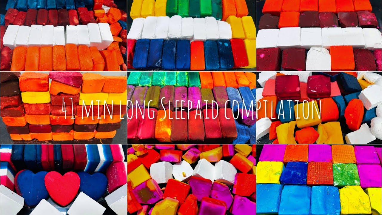41 MIN LONG SOFTEST BEST DYED GYM CHALK BLOCKS CRUSH COMPILATION ...