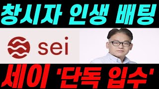 [세이 코인] 창시자 마지막 전액 투자! 지금부터 세이는 오를수 밖에 없는 이유가 생겼다! 필수시청!