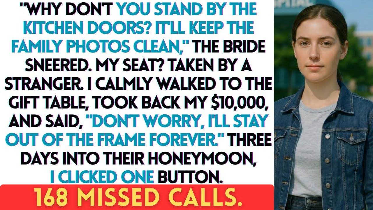 At My Brother’s Wedding, the Bride Sat Me by the Kitchen Doors—So I Took Back My $10,000 and Left...