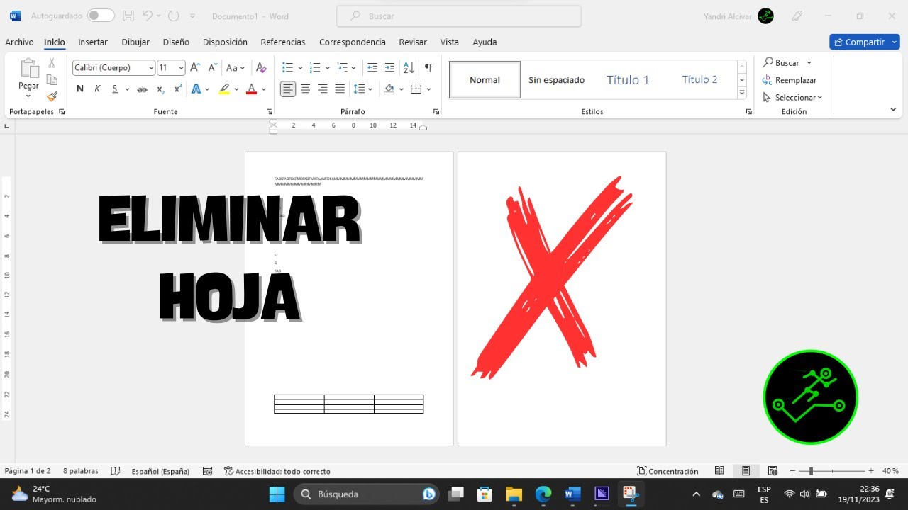 Cómo eliminar una hoja en blanco de Word 2023 - YouTube