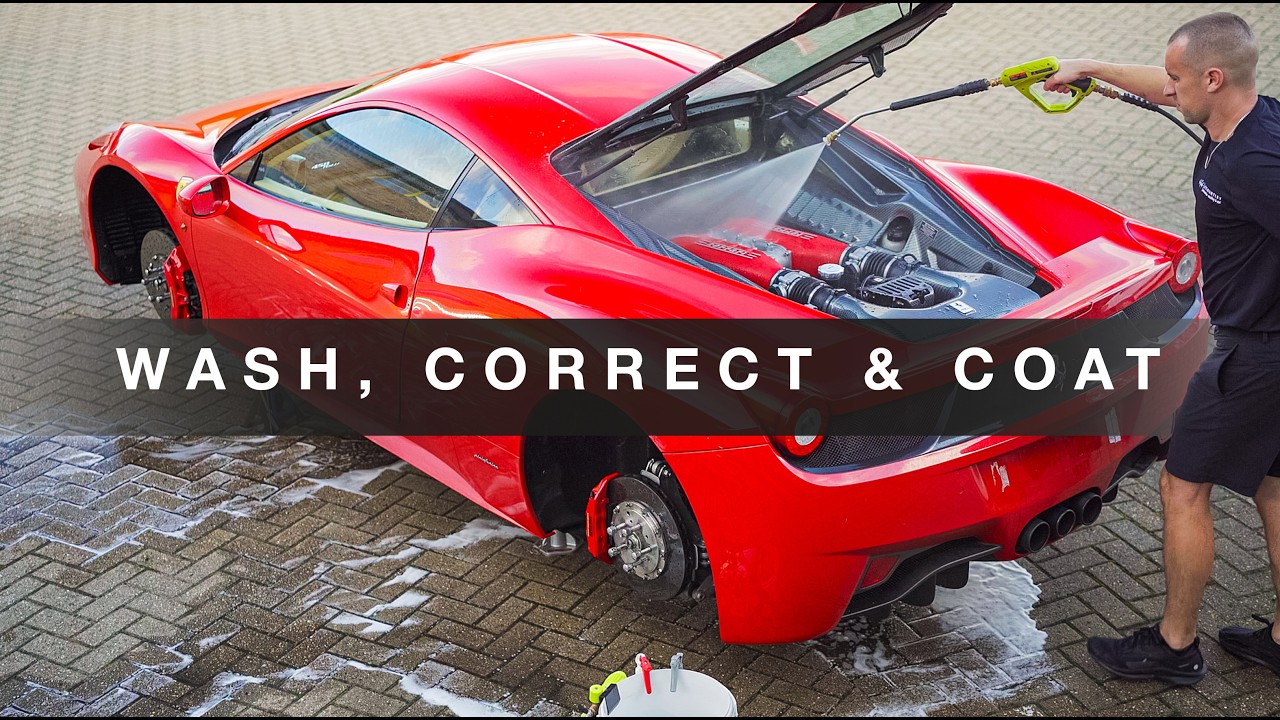 How I Wash, Correct & Ceramic Coat a Ferrari 458 | Full Detail