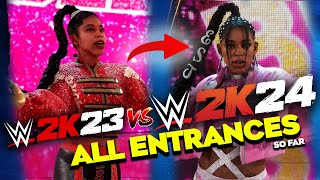 WWE 2K23 vs WWE 2K24 All Entrances so far!