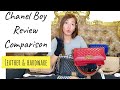 CHANEL BOY BAG REVIEW + HARDWARE, LEATHER & SIZE COMPARISON