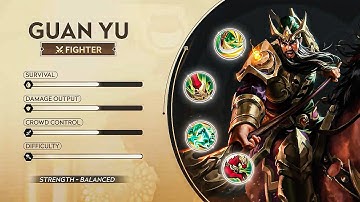 Guan Yu Guide and Tutorial Honor of Kings