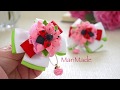 Милые Божьи Коровки из Ленты Видео МК Ribbon Ladybugs Flowers