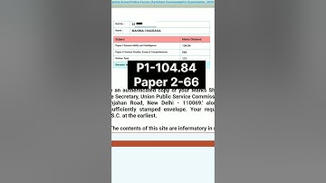 My UPSC CAPF(AC)2024 Score🤔#upsc#upsccapfac#result#capf2025#fyp#trendingshorts#study#cutoff