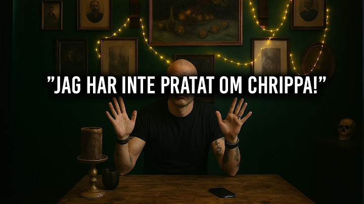 Jag har inte pratat om Chrippa!