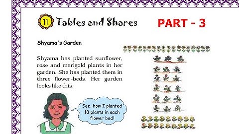 CLASS 4 | MATHS | CHAPTER 11 | PART - 3 TABLES AND SHARES | NCERT | BY HAPPY TO TEACH TUTORIAL
