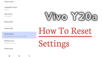 Vivo Y20A How To Reset Settings Factory Reset