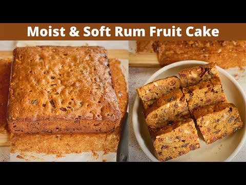 MOIST & SOFT RUM FRUIT CAKE | Christmas Fruit Cake | Bakemas 2021 - Day 15 | Christmas Baking | Deepali Ohri