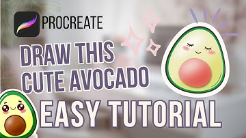How to draw a cute avocado on procreate | Easy tutorial for beginners