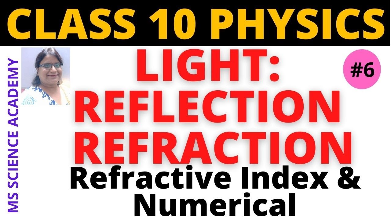 Refractive index and NumericalLightReflection and RefractionClass 10