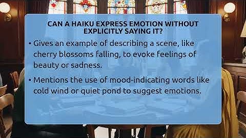 Can A Haiku Express Emotion Without Explicitly Saying It? - The Prose Path