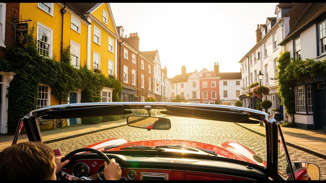 Charming British Village Drive | Green Countryside Views