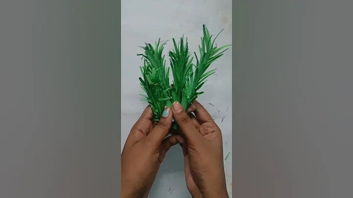 Trying easy paper grass 🪴🪴 #craft #satisfying #shorts #nehanaveli