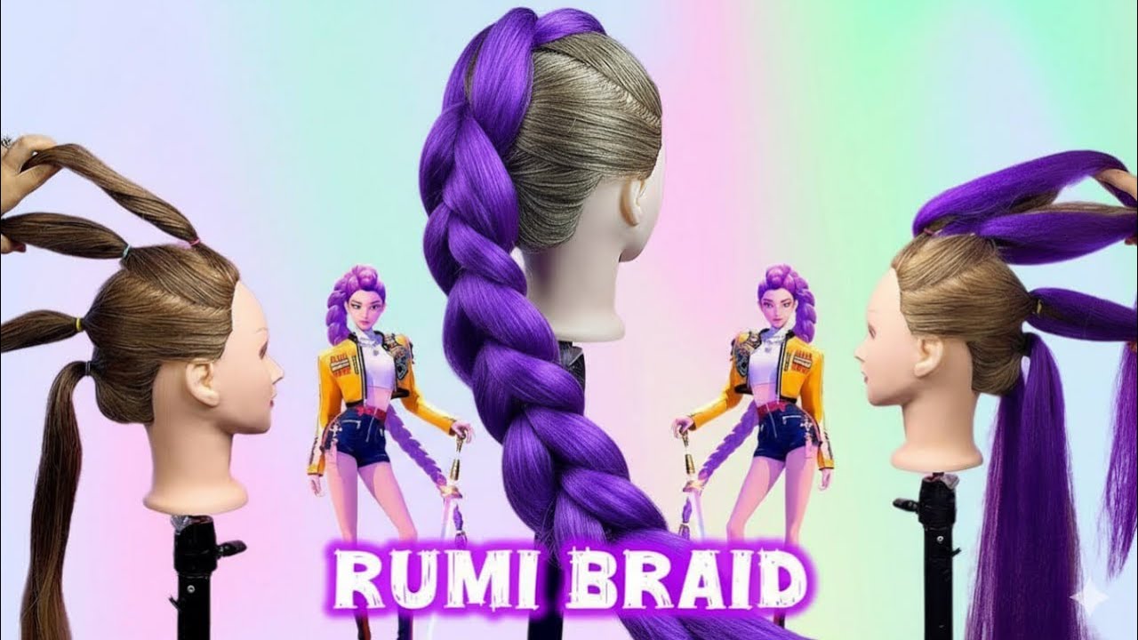 ❣️Rumi K-pop Hairstyle Tutorial 💜🔥 | Step by Step