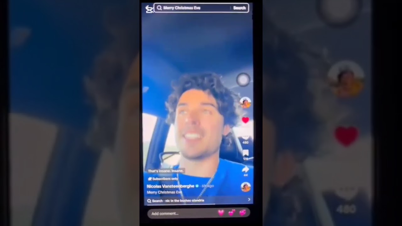 Nic's sub only where he revealed his holiday plans with Olandria. Nicolandria