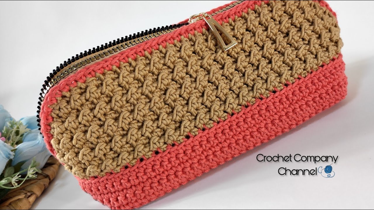 مقلمه مدرسيه كروشيه باسهل طريقه _ School pencil case