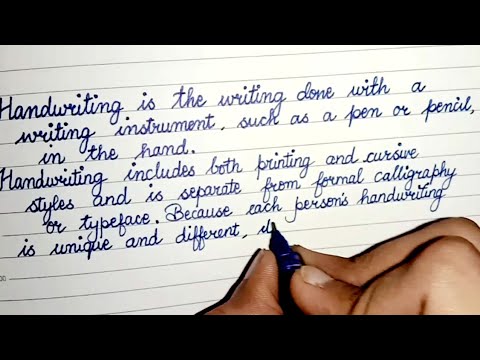 Handwriting | Paragraph Writing in Cursive Handwriting - YouTube