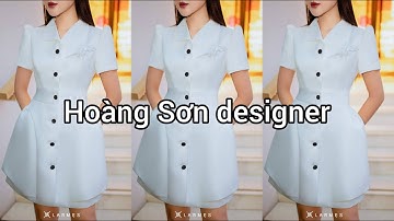 Dạy cắt may | hướng dẫn cách cắt đầm cổ sam liền tay nhún theo mẫu | Hoàng Sơn designer