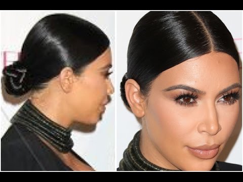 Kim K Inspired Center Split Braided Bun | Allis Peguero - YouTube