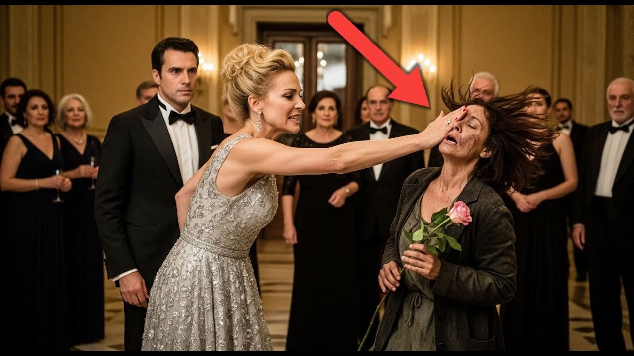 La moglie del magnate schiaffeggia una mendicante — ma poi lui si inginocchia davanti a lei..