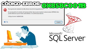 Error Instalación 0x858C001B SQL Server  - Problema SQL Server WINDOWS 10
