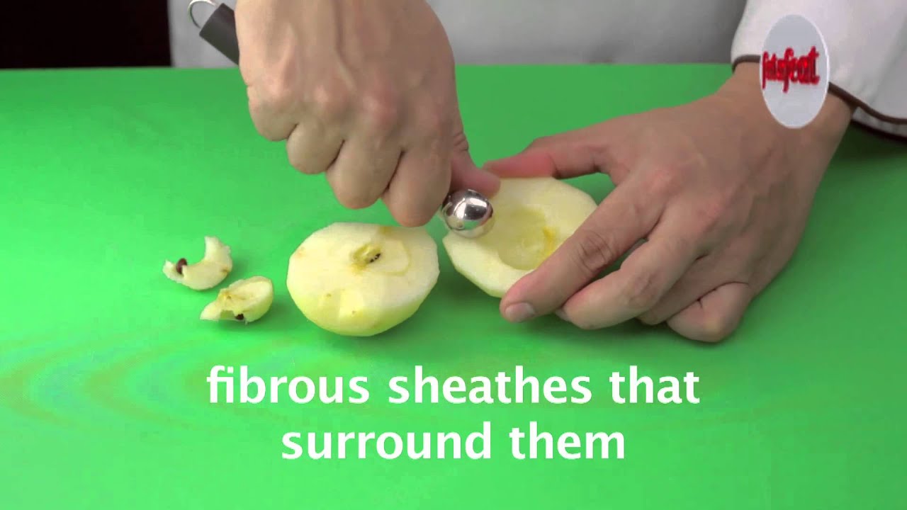 Lesson: Coring apples and hard fruits using a melon baller - Fatafeat Academy - Fatafeat