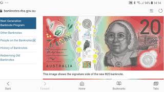 Australia's new $20 banknote 2019