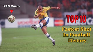 Ranking the 10 fastest shots ever recorded in football history 🚀