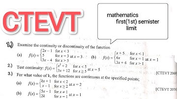 CTEVT important questions of limit | first(1st) semister mathematics | #ctevt #diploma #in nepali🇳🇵