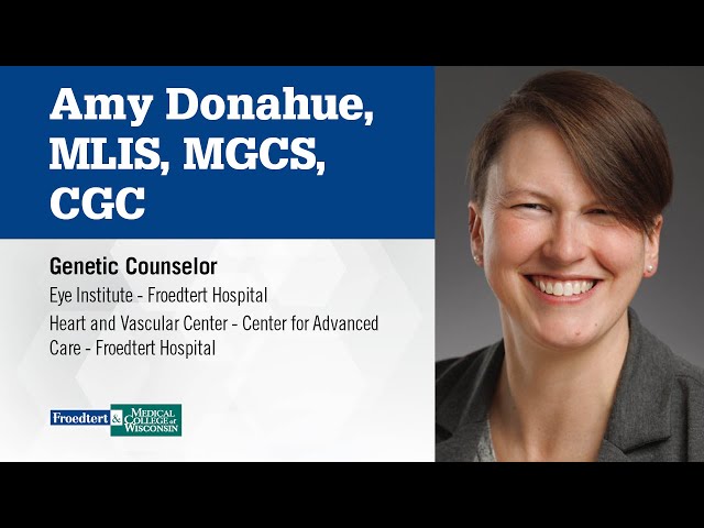 Watch Amy Donahue, genetic counselor on YouTube.