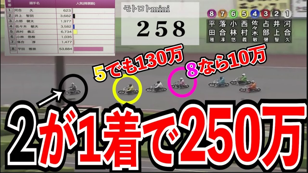 宝くじ オートレース確率4分の1で100万以上当たる神回レースの結果はこちらです Youtube