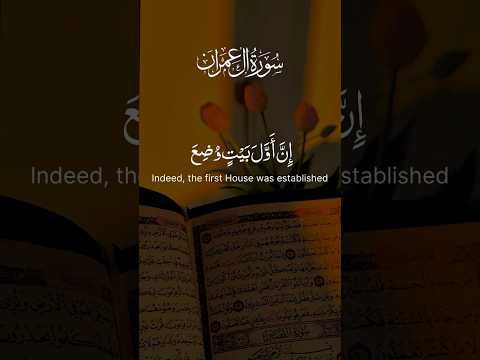 Surah Al Imran 3 96 97 Beautiful Quran Recitation By Egzon Ibrahimi Shorts Egzonibrahimi