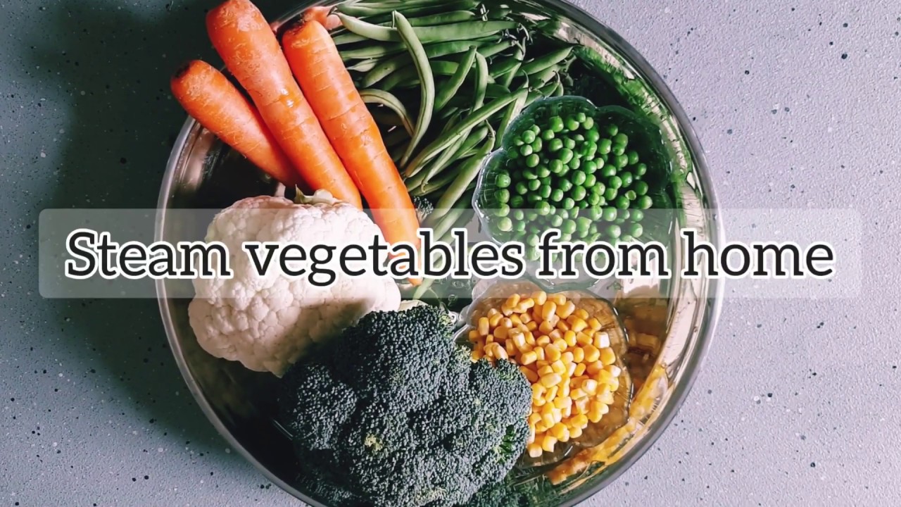 How to make fresh steamed vegetables with rice - YouTube
