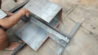 alat tekuk bending plat || cara mudah membuat box dari plat besi. membuat box battery lithium.