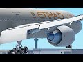 OMAA Etihad B777 300ER Landing At Abu Dhabi Int L Airport OMAA Etihad B777 300ER Landing At Abu Dhabi Int L Airport