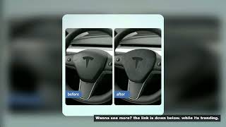 Suede Steering Wheel Cover for Tesla Model 3 Model Y 2018 2019 2020 2021 2022 2023
