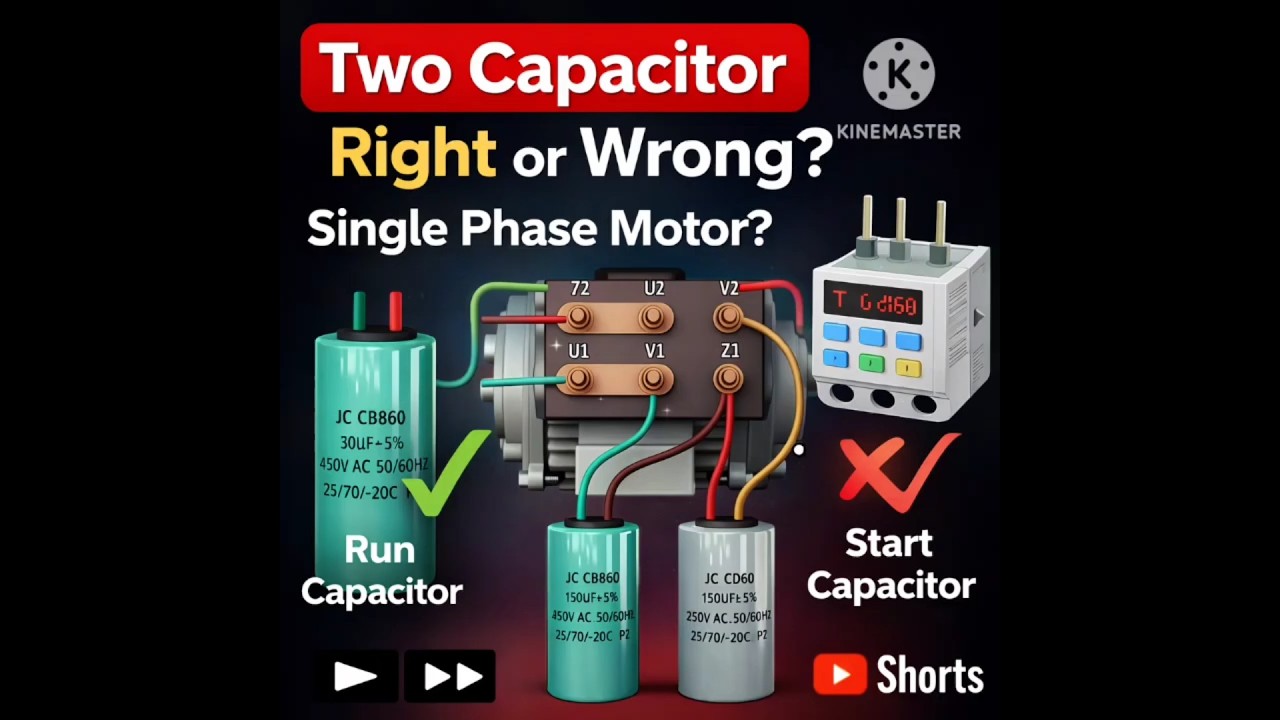 Single Phase Dual Capacitor Motor 