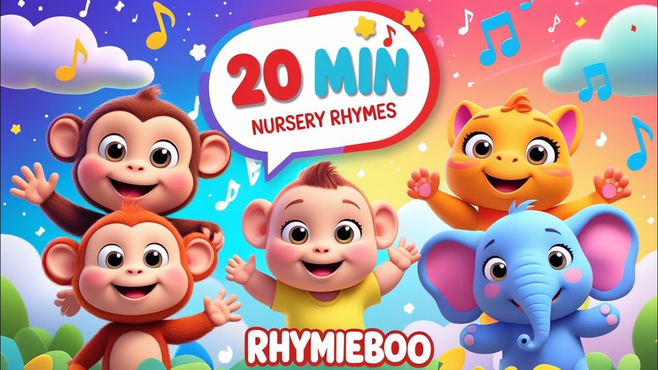 20 Min Nursery Rhymes Compilation 🎵 Kids Songs & Baby Rhymes | Rhymieboo