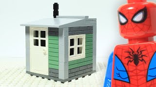 Spider-Man Builds a Very Small Lego House