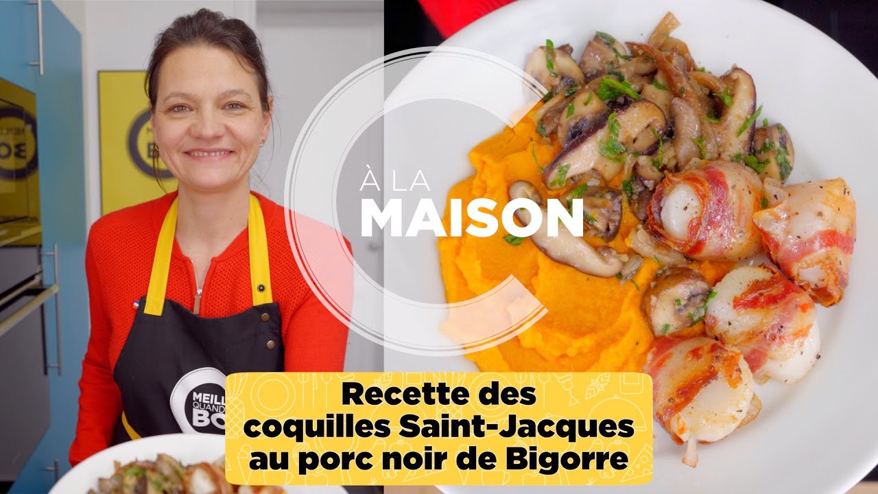 Recette des noix de Saint-Jacques au porc noir de Bigorre