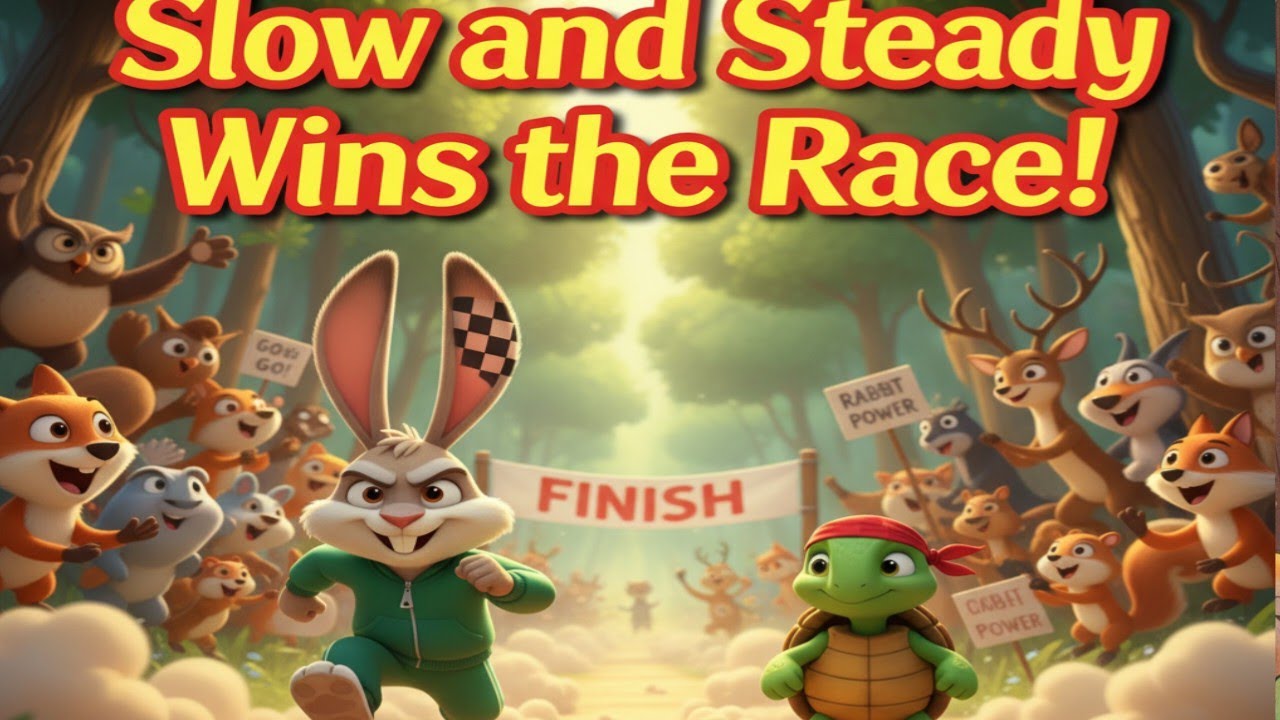 The Wise Turtle and the Proud Rabbit | Moral Story for Kids | Slow and ...