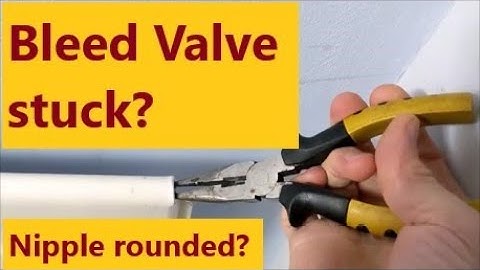 Radiator bleed valve stuck. Remove without nipple key. Cheap and easy fix.