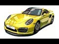 Realistic Car Drawing - Porsche 911 Turbo S (991) - Time Lapse