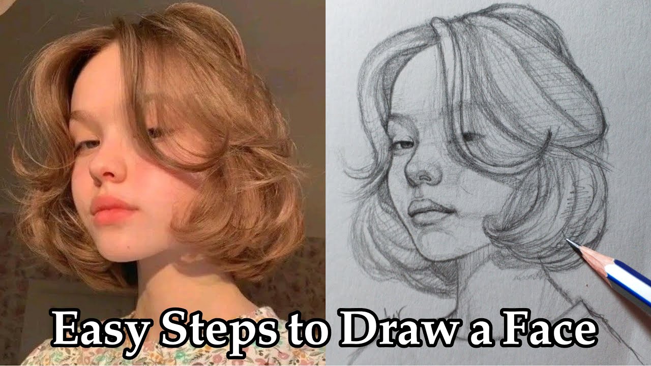 Very easy steps to draw a face for beginners using the Loomis method ...